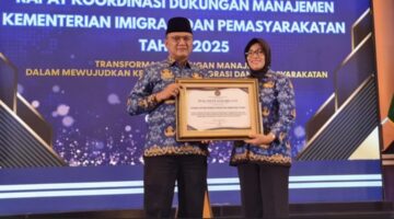 Prestasi Membanggakan, Kanwil Ditjenpas Sumut Raih Piagam Penghargaan Nasional Di Rakor Kemenimipas Tahun 2025